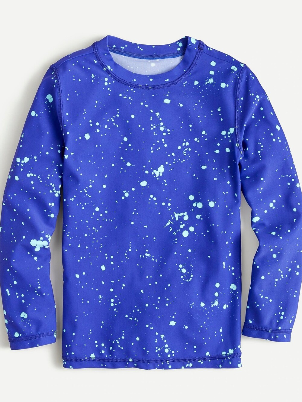 J Crew long sleeve splatter-print rashguard swim top